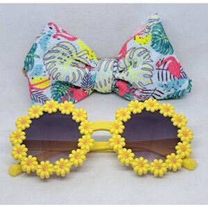 Baby girl sunglasses and headband set